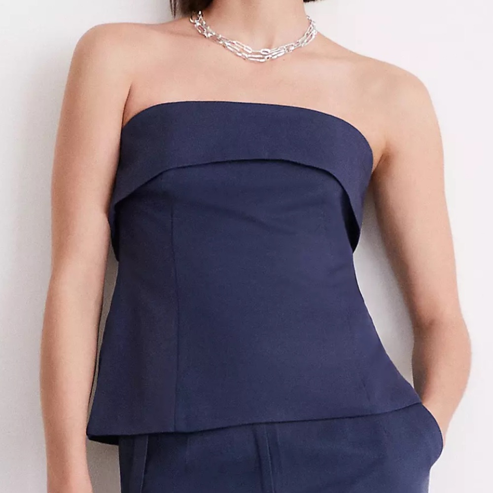 Loft Elegant Navy Blue Women's Skirt